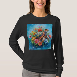 Blomster Sköldpadda T Shirt