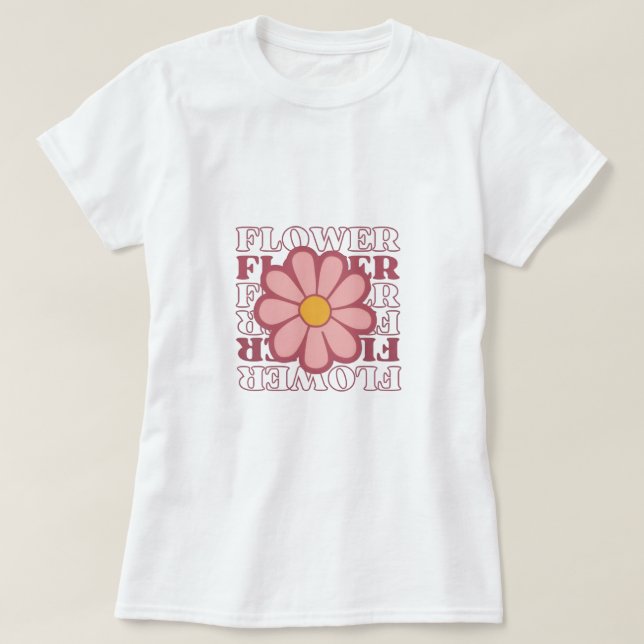 blomster t-shirt design flicka (Design framsida)