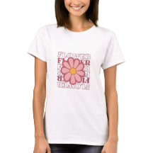 blomster t-shirt design flicka