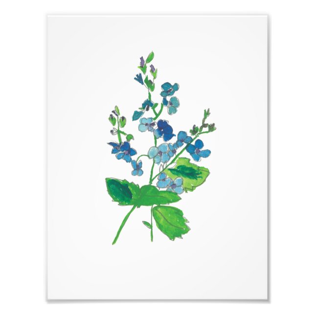 Blomster tatuering Tryck  (Framsidan)