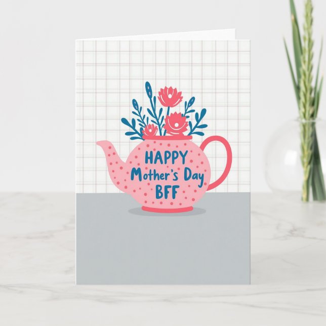 Blomster Tea Mors Dags Bff-kort Kort (Framsida)