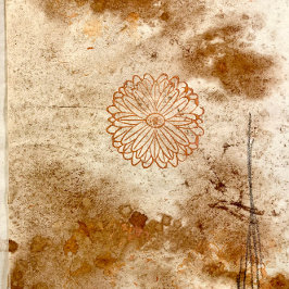 Blomster Trästämpel Konst Stämpel