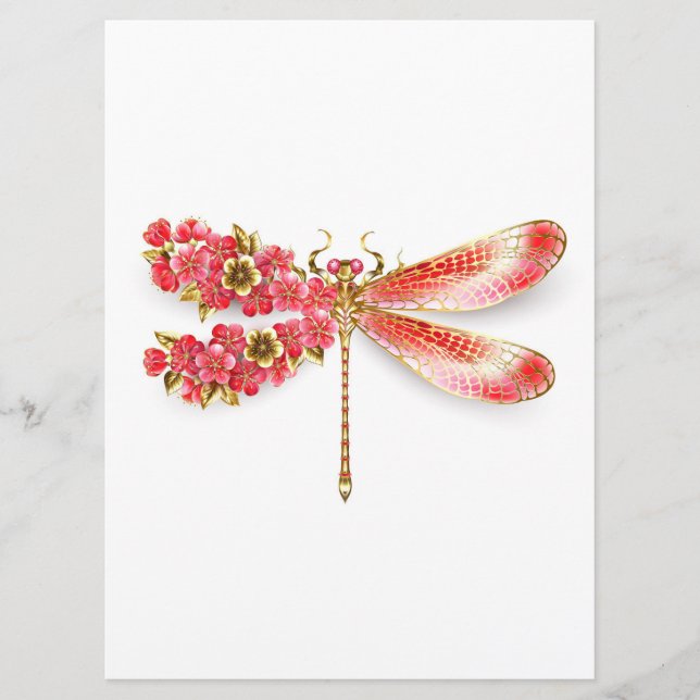 Blomster trollslända med smycken sakura program (Framsida)