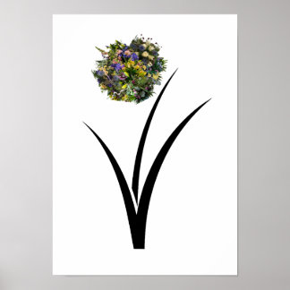 Blomsteraffisch poster