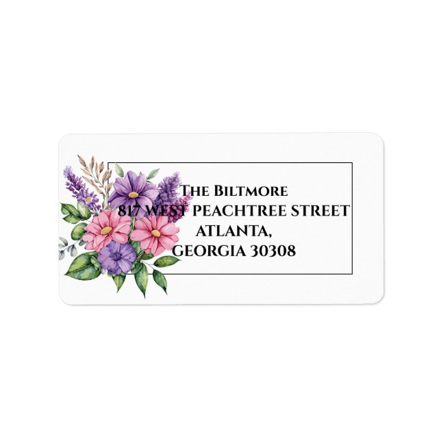 Blomsterälskares Adressetikett (Framsidan)