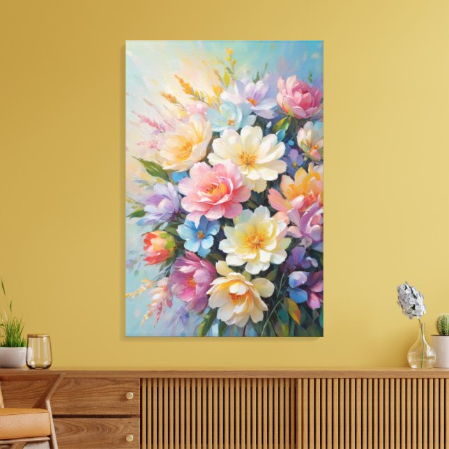 Blomsterarrangemang Målat Canvastryck (Insitu (Vardagsrum))
