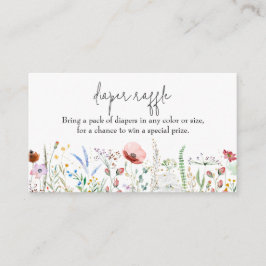 Blomsterbaby Baby Shower Blöja Lotteri Tilläggskort