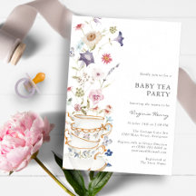 Blomsterbabykalasinbjudan
