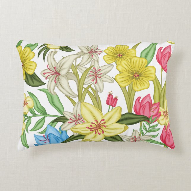 blomsterbakgrund accentkudde prydnadskudde (Framsidan)