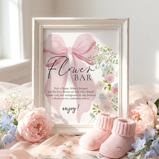 Blomsterbar Babyfirande Skylt (Skapare uppladdad)