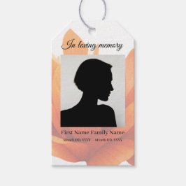 Blomsterbegravningsbandsetiketter Presentetikett