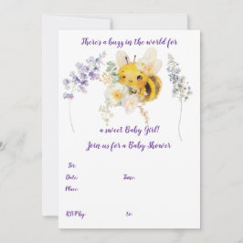 Blomsterbi-inbjudan Inbjudningar