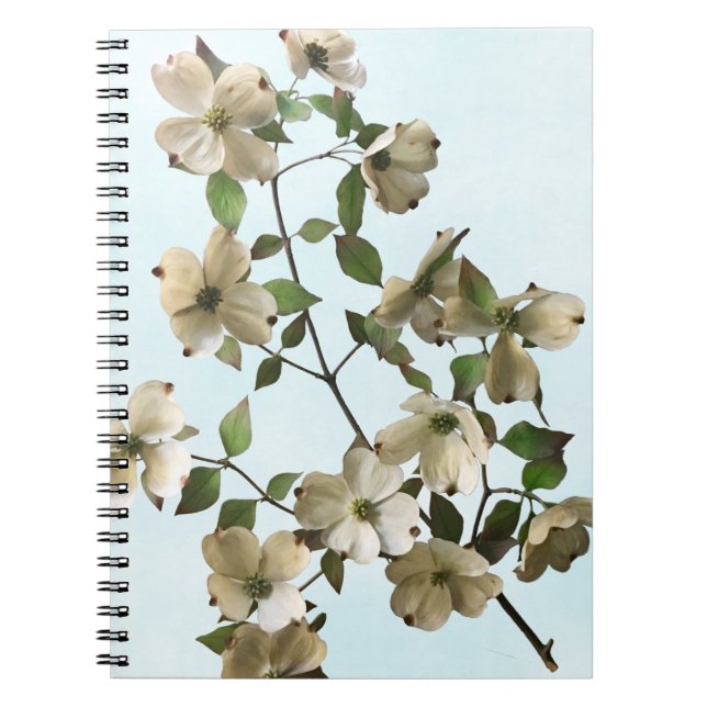 Blomsterblommor av vitt dogwood anteckningsbok (Framsidan)