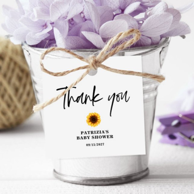 Blomsterblommor, babyskor gåvor etiketter (Skapare uppladdad)