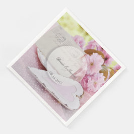 Blomsterbrev för vintage i vår pappersservett