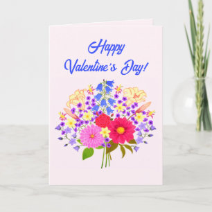 Blomsterbukett Alla hjärtans dags-kort Tack Kort
