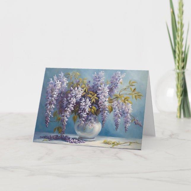 Blomsterbukett av Wisteria Kort (Framsida)
