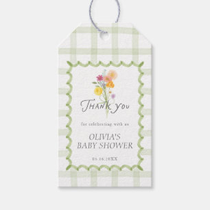 Blomsterbukett Baby Shower Momosa Bar Presentetikett