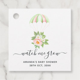 Blomsterbukett Fallskärms Baby Shower Tacksamhetsk Gåvor Etiketter