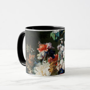 BLOMSTERBUKETT I EN URNA I SVART MUGG
