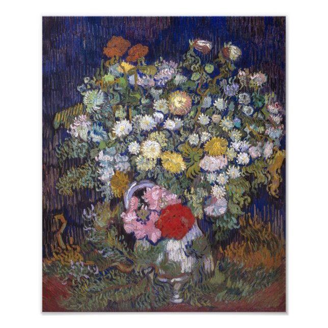 Blomsterbukett i en vas | Van Gogh | Fototryck (Framsidan)
