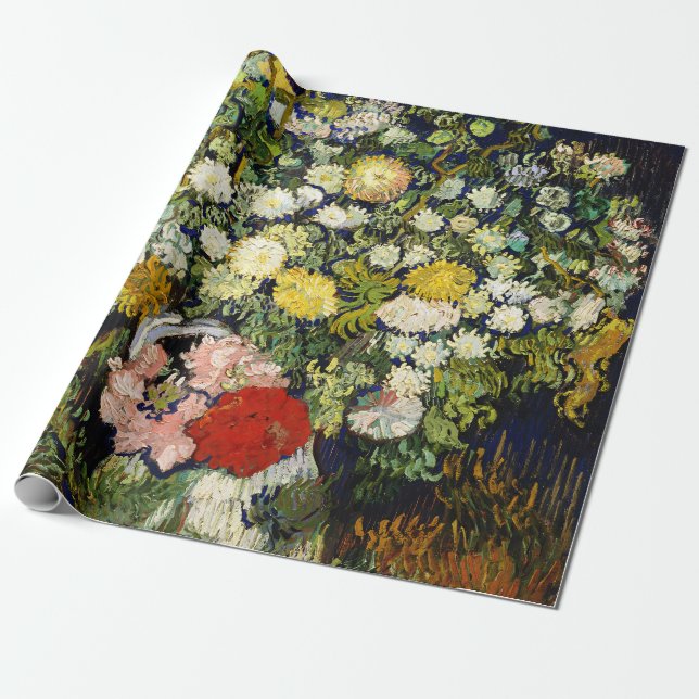 Blomsterbukett i vas av Vincent Van Gogh Presentpapper (Utrullad)