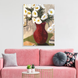 Blomsterbukett i vas nr 3: Blomster Cottagecore Canvastryck