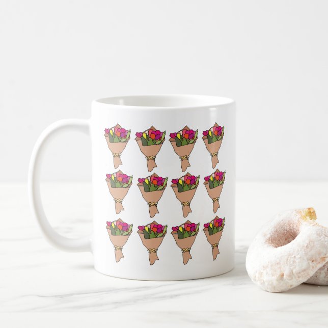 Blomsterbukett Kaffemugg (Med munk)