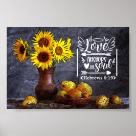 Blomsterbukett | Kärlek förankrar själen Poster