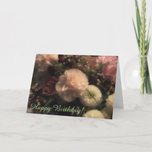 Blomsterbukett Lycklig Födelsedagskort Kort