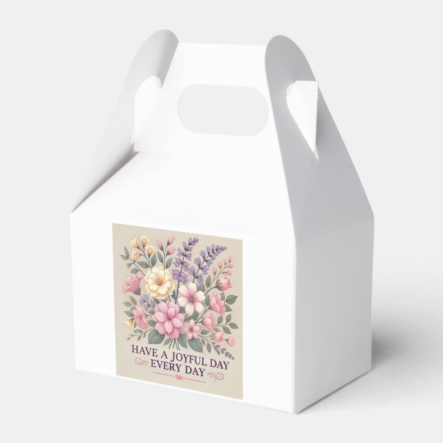 Blomsterbukett med elegant och möbler presentaskar (Framsidan Sidan)
