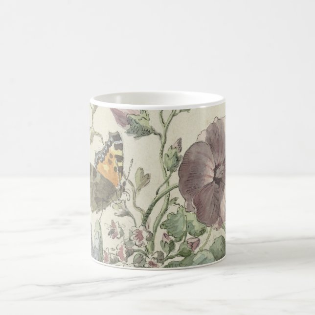 Blomsterbukett med en målning av en amiral sommarf magisk mugg (Center)
