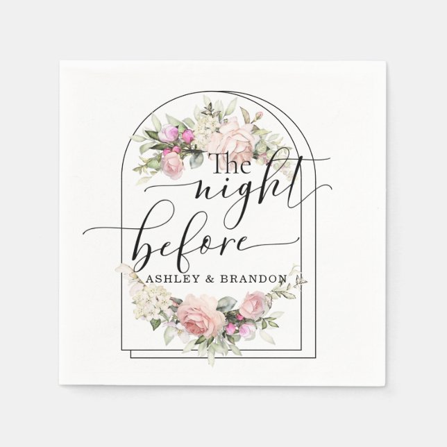 Blomsterbukett Minimal skript Kvällen före Pappersservett (Framsidan)