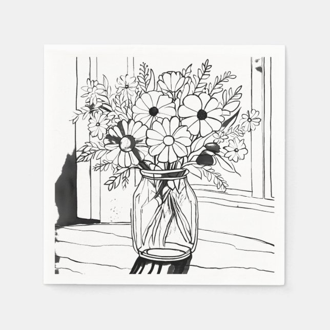 Blomsterbukett Pappersservett (Framsidan)