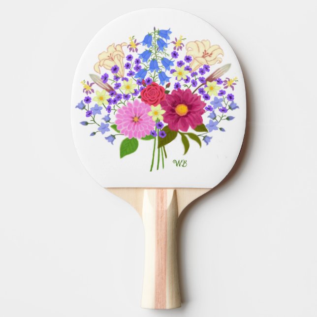 Blomsterbukett Pingisracket (Framsidan)