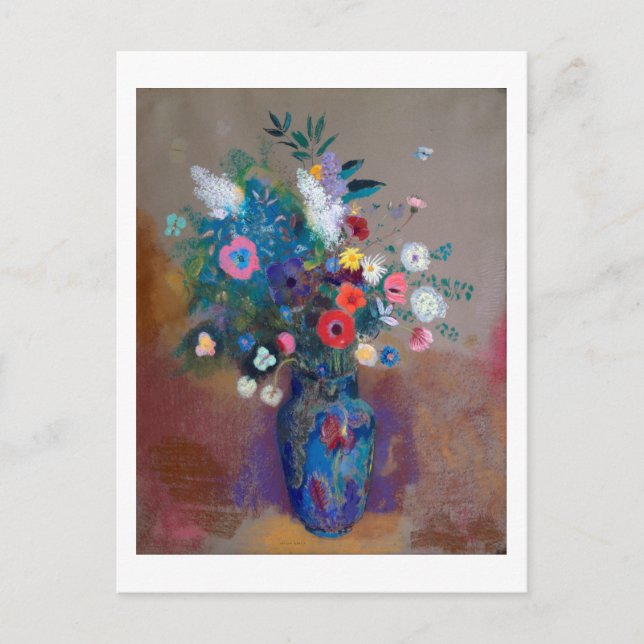 Blomsterbukett, Redon Vykort (Framsida)