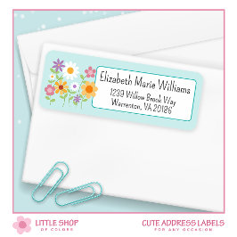 Blomsterbukett Returadress Etikett