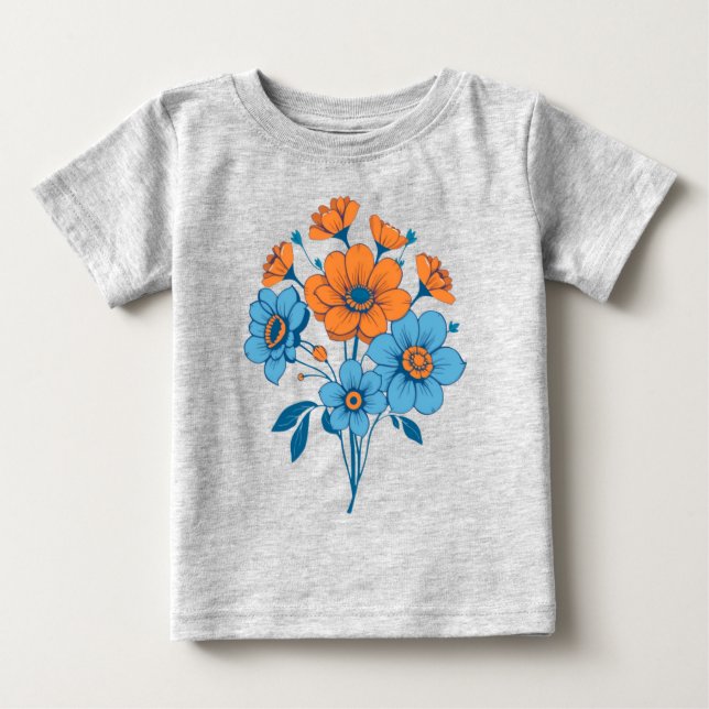 Blomsterbukett T Shirt (Framsida)