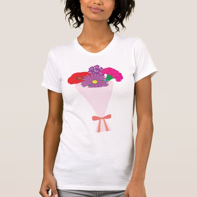Blomsterbukett T Shirt (Framsida)