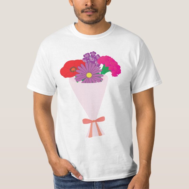Blomsterbukett T Shirt (Framsida)