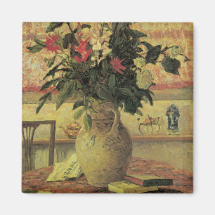 Blomsterbukett vid fönstret av Maxine Maufra Magnet