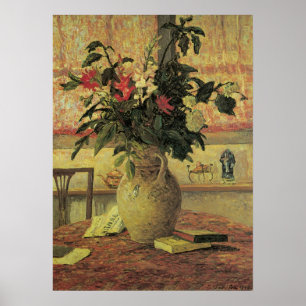 Blomsterbukett vid fönstret av Maxine Maufra Poster