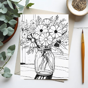 Blomsterbukett Vykort