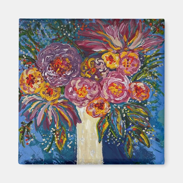 Blomsterbukettmagnet Magnet (Framsidan)