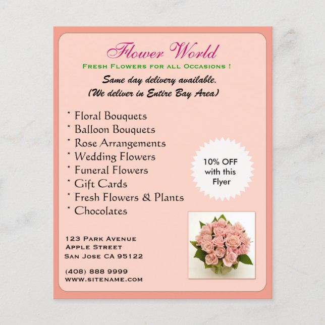 Blomsterbutik_Kampanj(Flugblad) Flygblad (Framsidan)