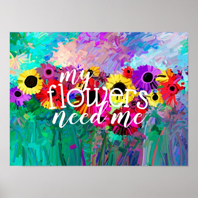 blomstercitat i älskare på färgkonst av abstrakt poster (Framsidan)
