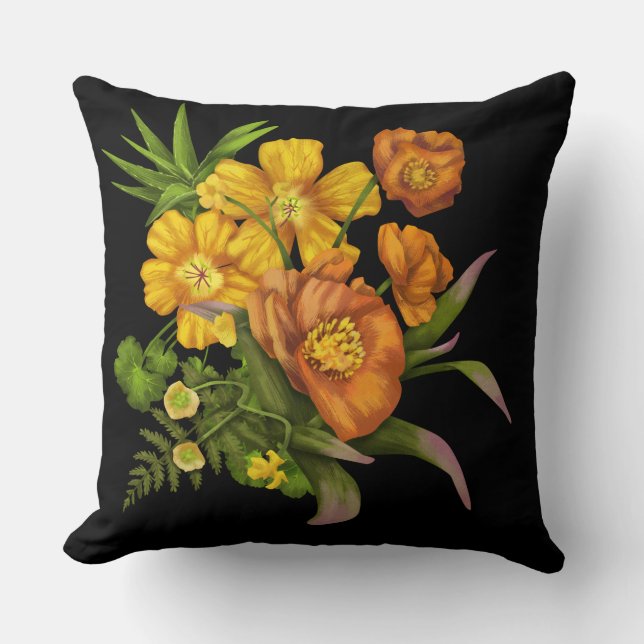 blomsterdekoration kudde (Framsida)