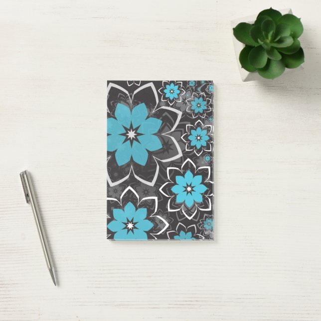 Blomsterdesign 14 post-it block (Kontor)