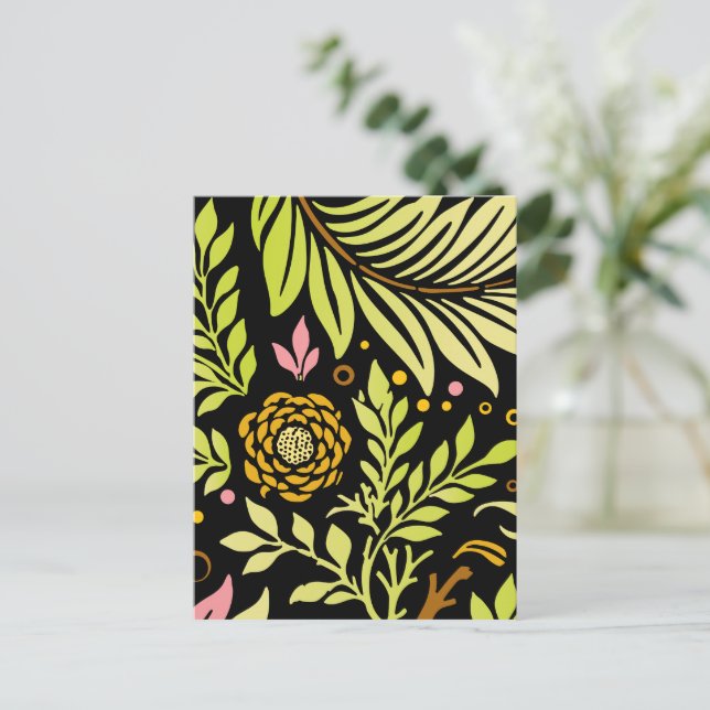Blomsterdesign 18 vykort (Stående Fram)
