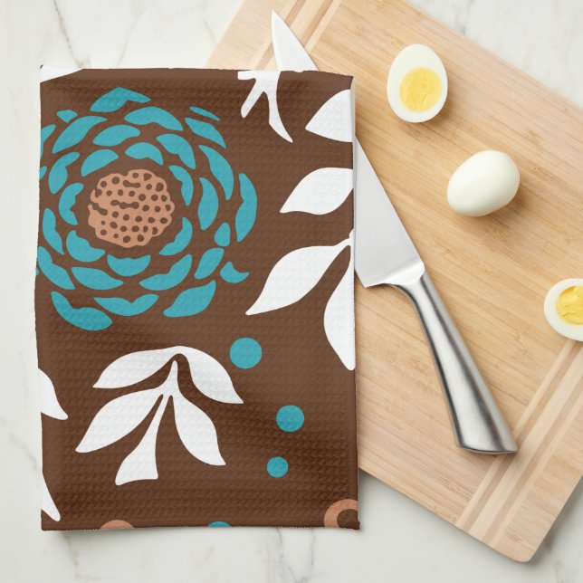 Blomsterdesign 23 kökshandduk (Vikt i Fjärdedel)